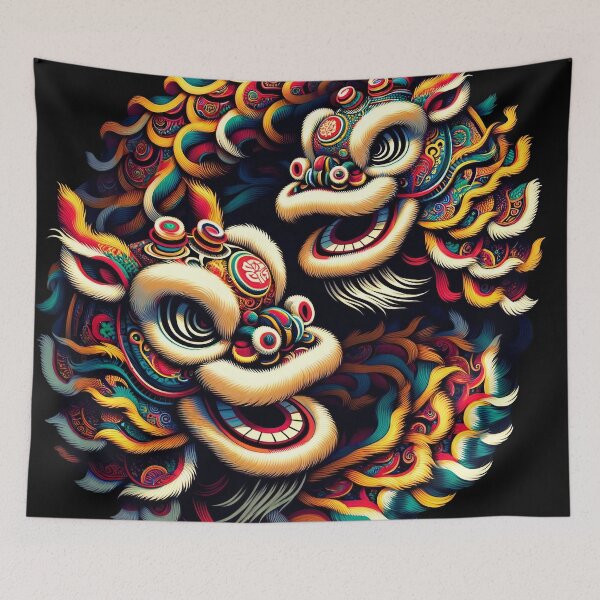 Item preview, Lion Dance, Traditional Dance designed and sold by WorldByFlowers.