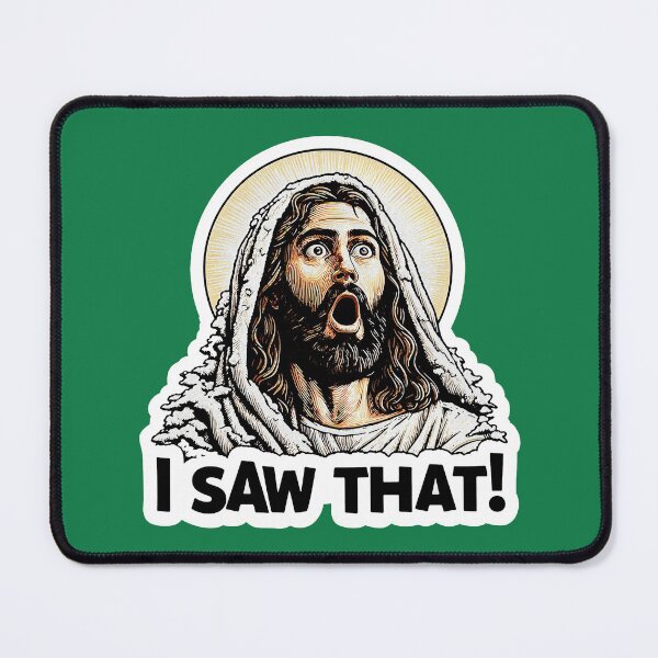 Item preview, I SAW THAT Jesus meme Snowing Christmas Wow designed and sold by plushism.