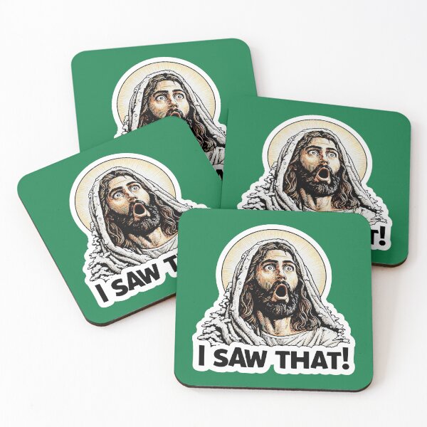 Item preview, I SAW THAT Jesus meme Snowing Christmas Wow designed and sold by plushism.