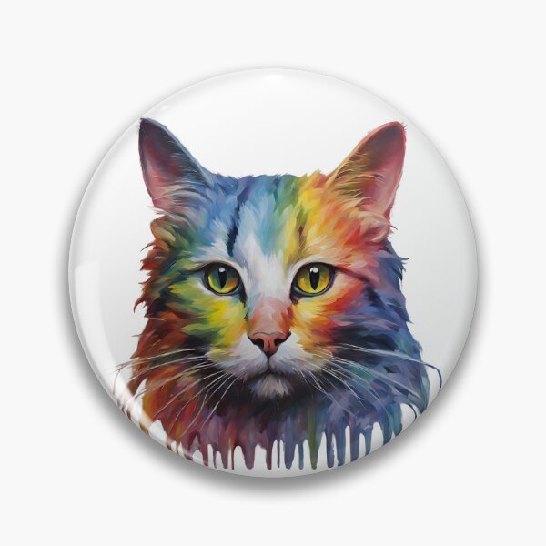 Item preview, Rainbow Fluffy Cat designed and sold by MarzenaKa.