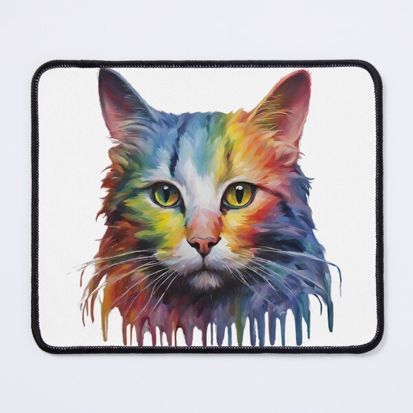 Item preview, Rainbow Fluffy Cat designed and sold by MarzenaKa.