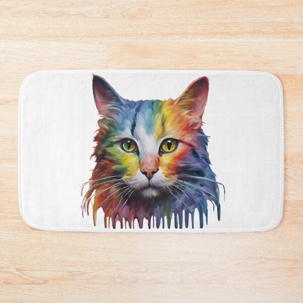 Item preview, Rainbow Fluffy Cat designed and sold by MarzenaKa.