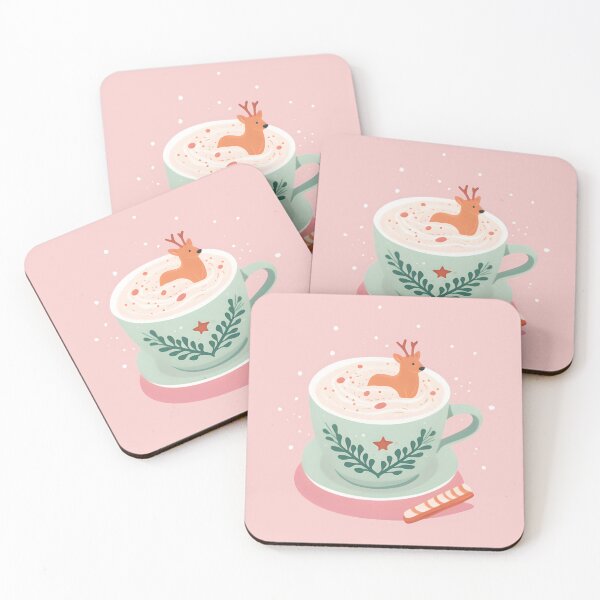 Item preview, Confused Reindeer in a Cup of Hot Chocolate | funny christmas art designed and sold by WrapNRibbons.