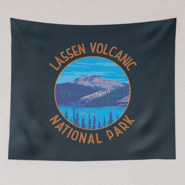 Item preview, Lassen Volcanic National Park Retro Distressed Circle designed and sold by KrisSidDesigns.