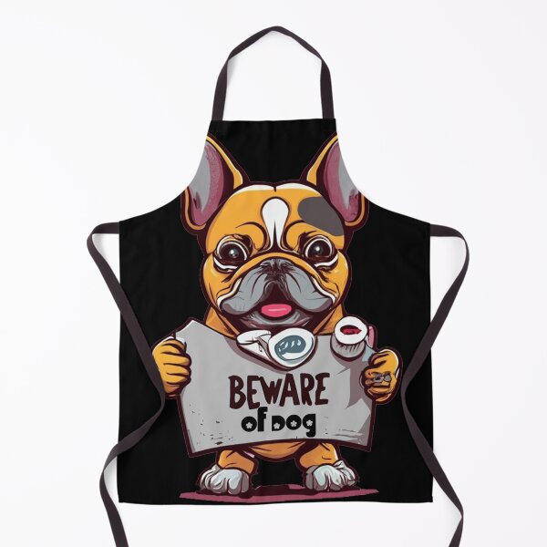 Item preview, Funny French Bulldog Dog holding Beware of Dog Sign designed and sold by Nature's Fancy.