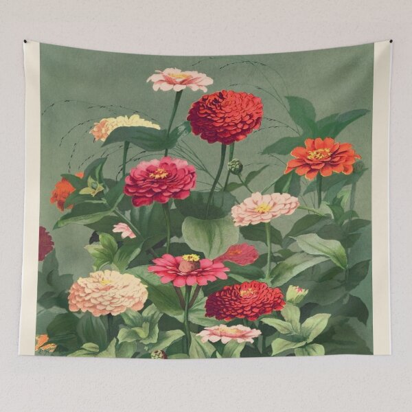 Item preview, Flowers 1884, tapistery, stickers, bottle, shower curtain designed and sold by Suzana Djordjevic.