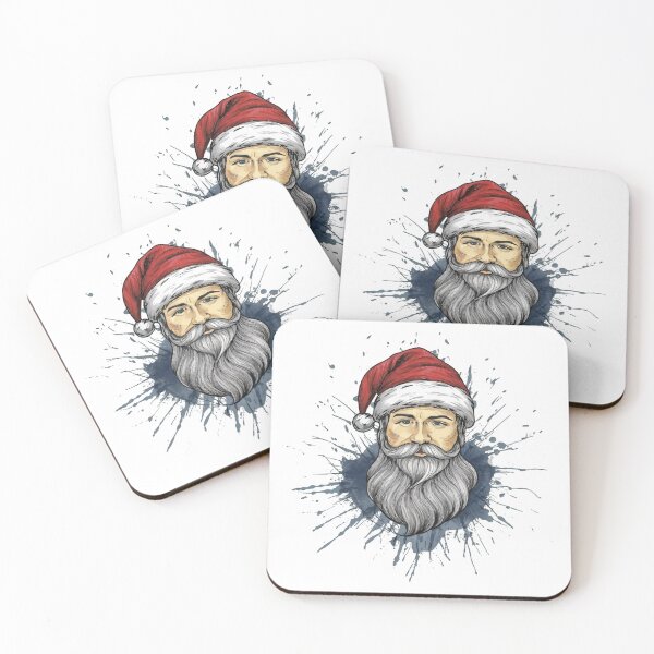 Item preview, Christmas Ink Watercolor Style Santa Claus designed and sold by SwanAndStone.