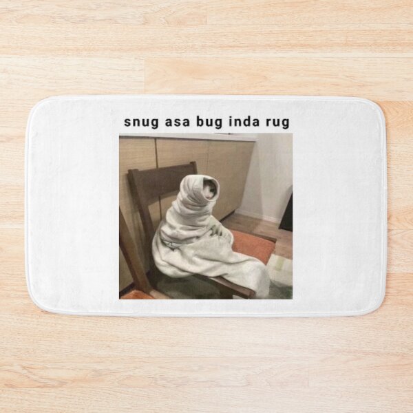 Item preview, snug as a bug in a rug cat meme designed and sold by yuccaroot.