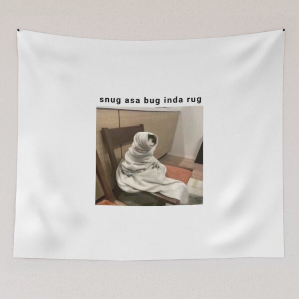 Item preview, snug as a bug in a rug cat meme designed and sold by yuccaroot.