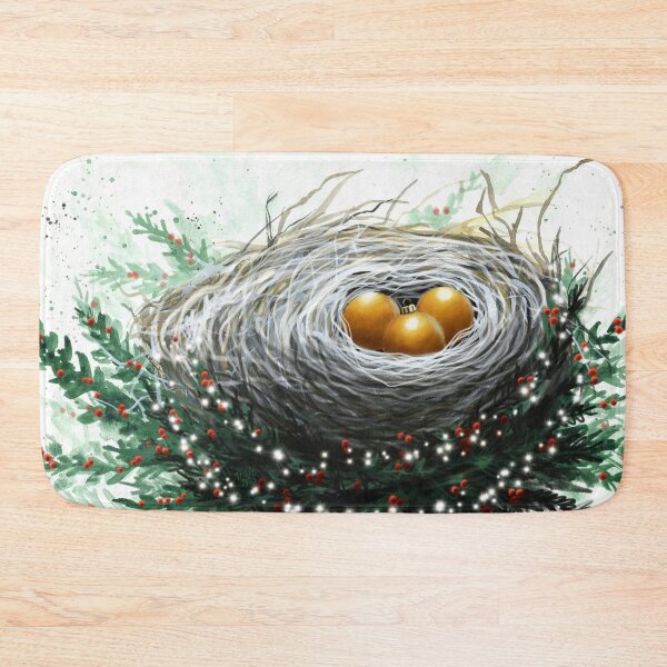 Item preview, Bird Nest with Gold Ornaments with Lights designed and sold by Taphath Foose.