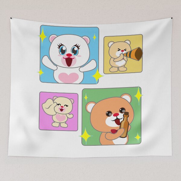 Item preview, cartoon bear celebration designed and sold by DarioCrow.
