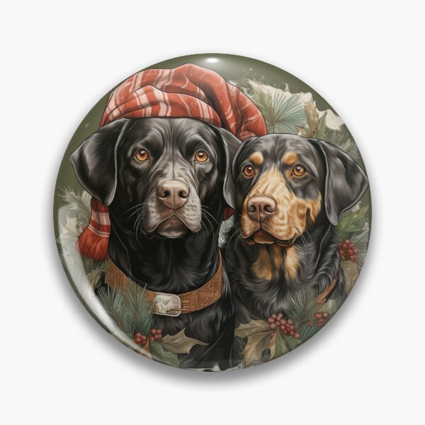 Item preview, Christmas dog couple. designed and sold by PawsandPages.