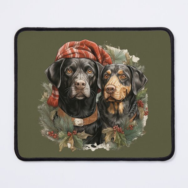 Item preview, Christmas dog couple. designed and sold by PawsandPages.