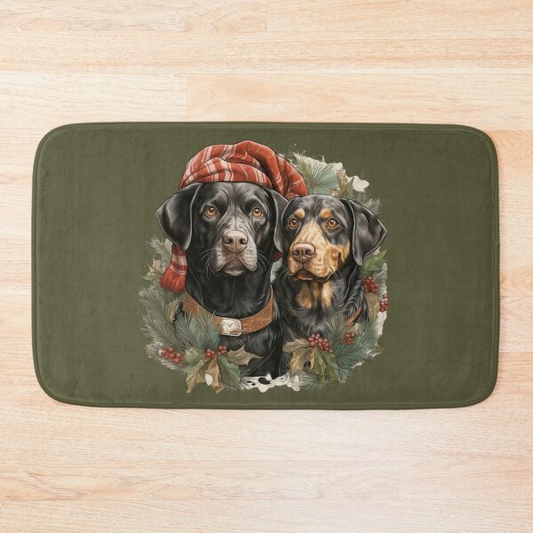 Item preview, Christmas dog couple. designed and sold by PawsandPages.