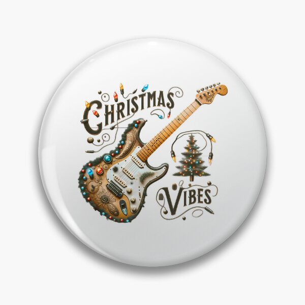 Item preview, "Festive Rhythms" - Holiday Guitar Illustration designed and sold by OblakShop.