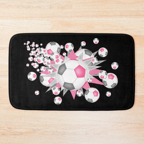 Item preview, pink gray soccer balls & stars designed and sold by katzdzynes.
