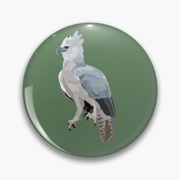 Item preview, H is for Harpy Eagle,Harpy Eagle Artwork – Majestic Raptor Illustration and Tropical Forest Wildlife Design designed and sold by PrettylittlepastelUk.
