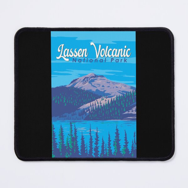 Item preview, Lassen Volcanic National Park Illustration Travel Art Vintage designed and sold by KrisSidDesigns.