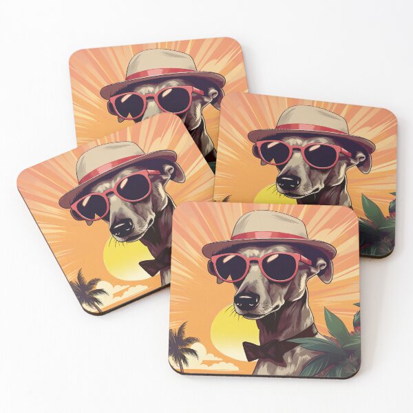 Item preview, Hipster Whippet in the Sunset designed and sold by ZombieLH.