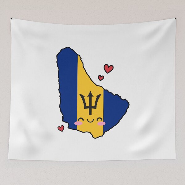 Item preview, Barbados Flag Map Smile with Love designed and sold by pixelsparkzone.