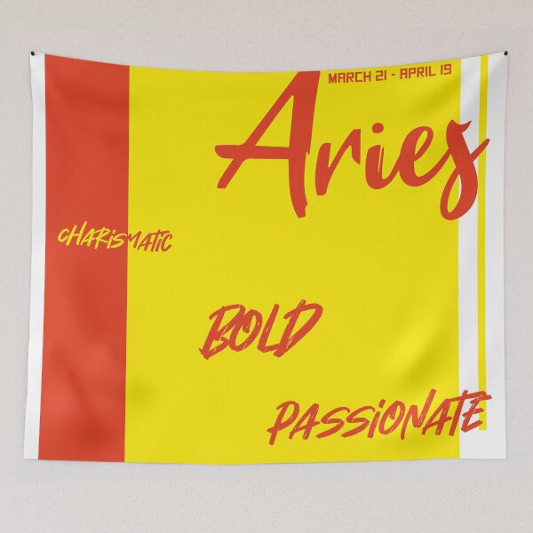 Item preview, Aries zodiac sign bold, passionate, fun and charismatic design designed and sold by Mario Cabrera.