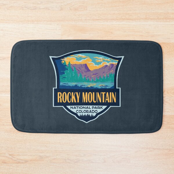Item preview, Rocky Mountain National Park Illustration Retro Badge designed and sold by KrisSidDesigns.