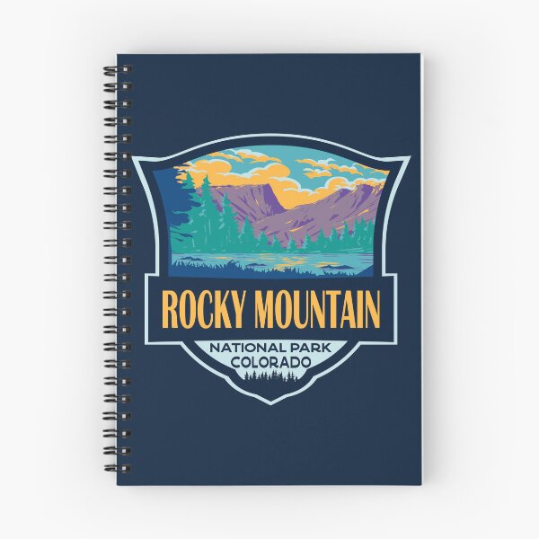 Item preview, Rocky Mountain National Park Illustration Retro Badge designed and sold by KrisSidDesigns.