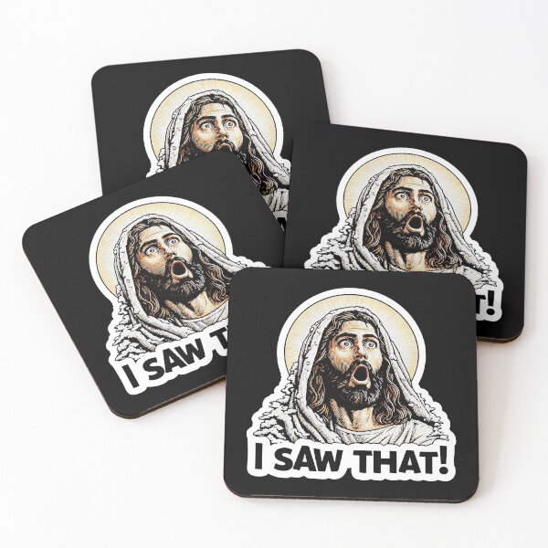 Item preview, I SAW THAT Jesus meme Snowing Christmas Wow designed and sold by plushism.
