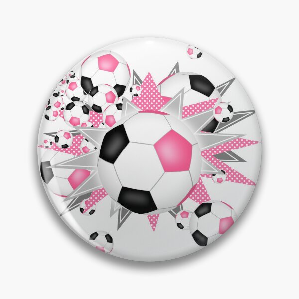Item preview, pink black soccer balls & stars designed and sold by katzdzynes.