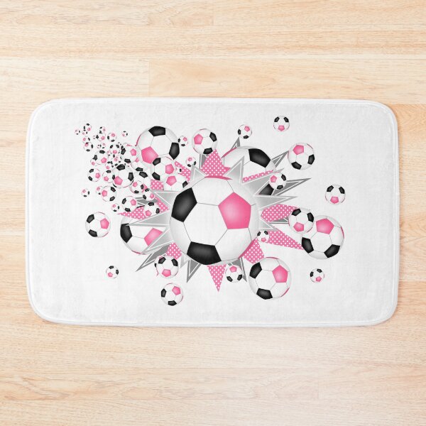 Item preview, pink black soccer balls & stars designed and sold by katzdzynes.