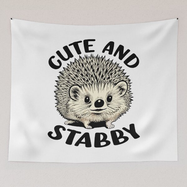 Artikelvorschau, Lustiger Igel-Sprichwort: Niedlicher und stabiler Cottagecore-Baby-Igel entworfen und verkauft von Bad Kitty Designz.