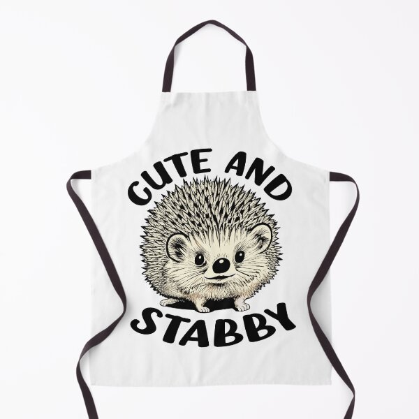 Item preview, Funny Hedgehog Saying Cute And Stabby Cottagecore Baby Hedgehog designed and sold by Bad Kitty Designz.