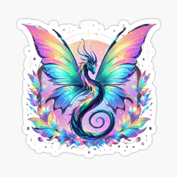 Item preview,  Aesthetic Iridescent Fairy Dragon designed and sold by BeNazzArt.