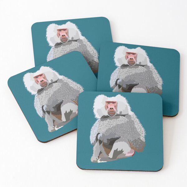Item preview, H is for Hamadryas Baboon,Hamadryas Baboon Illustration – Primate Art for Wildlife and Nature Lovers designed and sold by PrettylittlepastelUk.