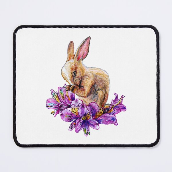 Item preview, Praying Rabbit and Flowers designed and sold by Aithlin123.