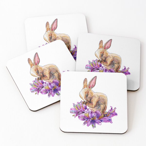 Item preview, Praying Rabbit and Flowers designed and sold by Aithlin123.