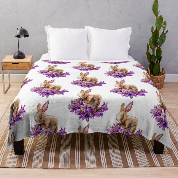 Item preview, Praying Rabbit and Flowers designed and sold by Aithlin123.