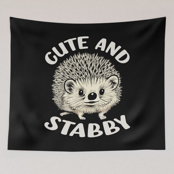 Item preview, Funny Cute And Stabby Hedgehog Cottagecore Baby Hedgehog Graphic   designed and sold by Bad Kitty Designz.