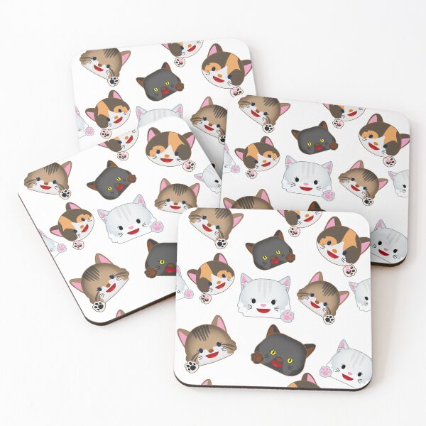 Item preview, cartoon cat pattern cute faces designed and sold by DarioCrow.
