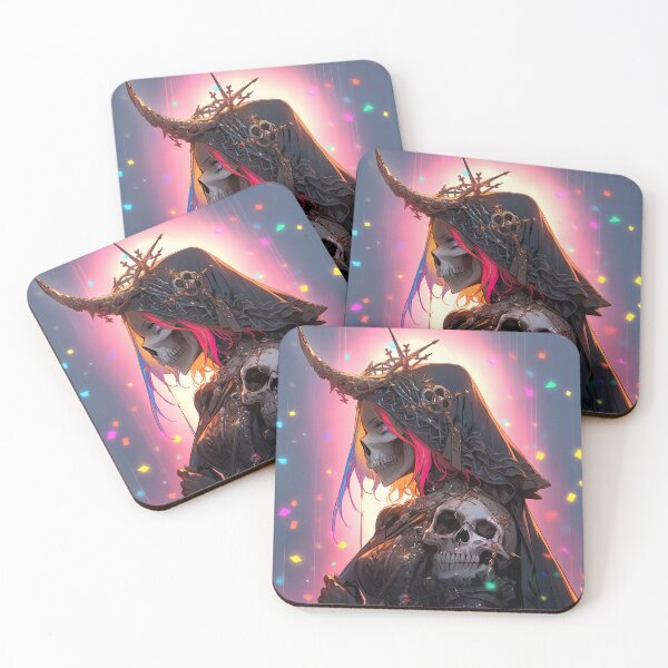 Item preview, Fantasy Dark Skeleton Queen Anime Girl designed and sold by bubblegoth.