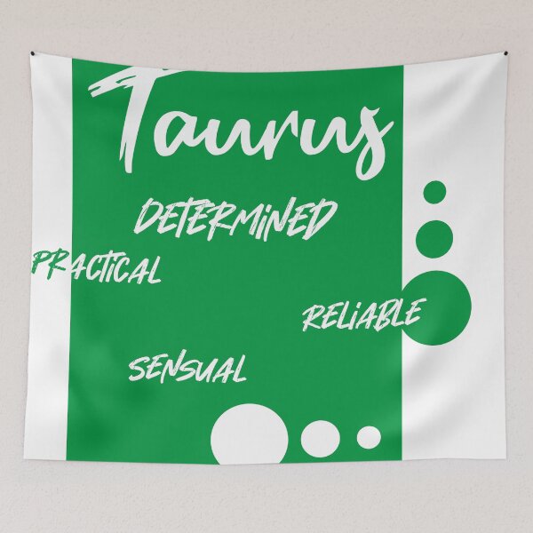 Item preview, Taurus zodiac sign practical, determined, reliable and sensual design designed and sold by Mario Cabrera.