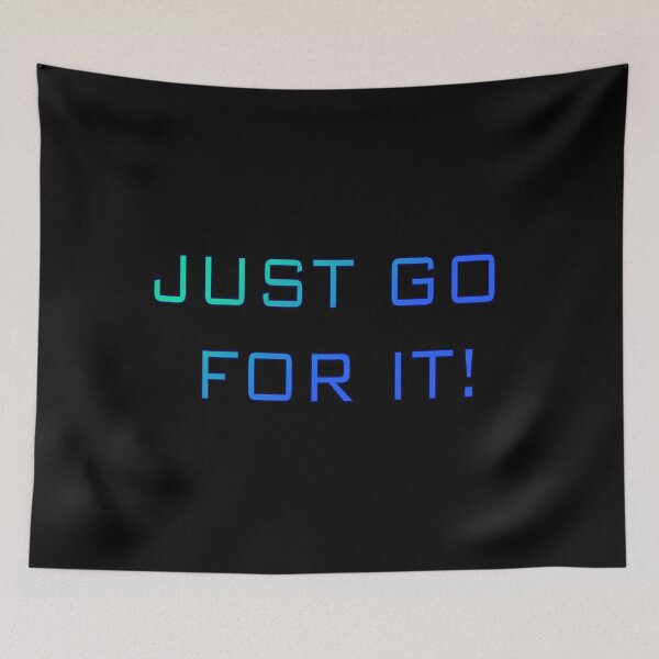 Item preview, JUST GO FOR IT! Boxed Font, Greens, Blue designed and sold by AASparksDesigns.