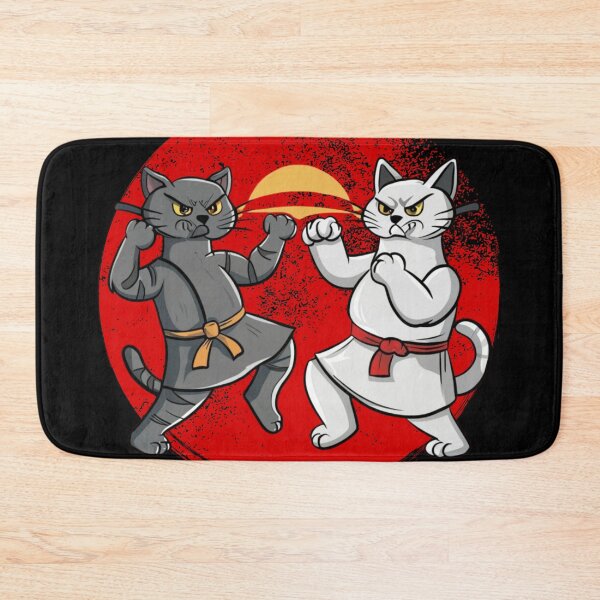 Item preview, Fighting Cute Cats | Angry Cute Cats Retro Style Karate Cute Cats designed and sold by MarsLights.