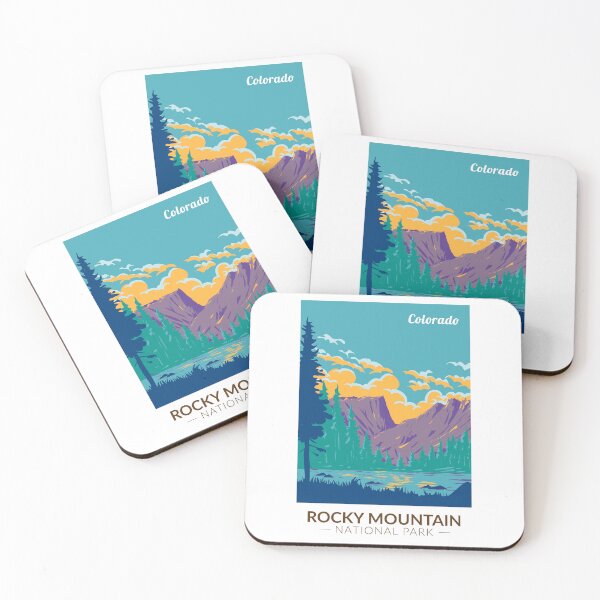 Item preview, Rocky Mountain National Park Teton Range Travel Art Vintage designed and sold by KrisSidDesigns.