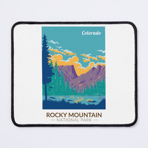 Item preview, Rocky Mountain National Park Teton Range Travel Art Vintage designed and sold by KrisSidDesigns.