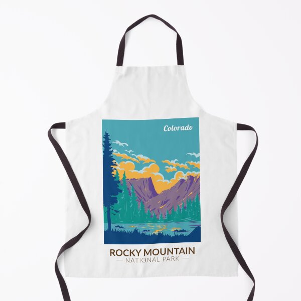 Item preview, Rocky Mountain National Park Teton Range Travel Art Vintage designed and sold by KrisSidDesigns.