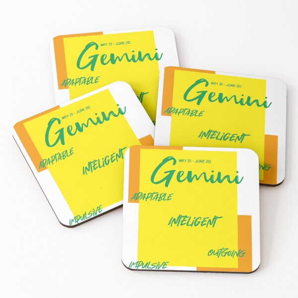 Item preview, Gemini zodiac sign adaptable, inteligent, impulsive and outgoing design designed and sold by Mario Cabrera.