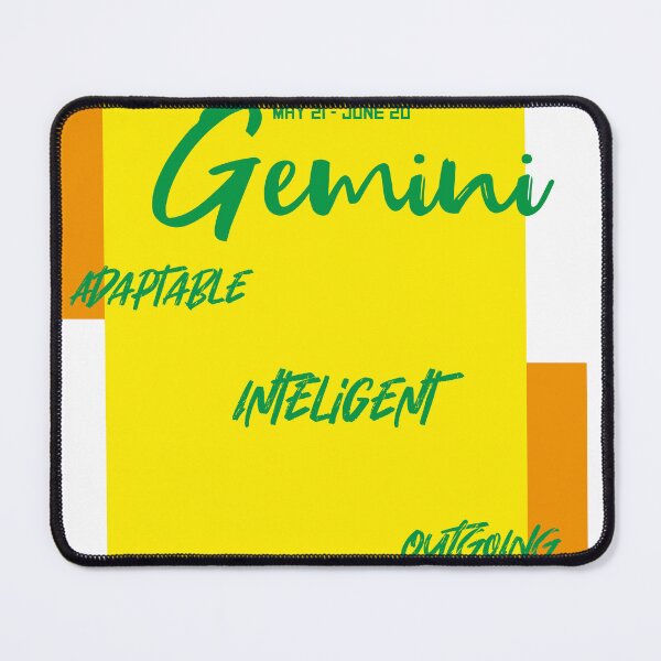 Item preview, Gemini zodiac sign adaptable, inteligent, impulsive and outgoing design designed and sold by Mario Cabrera.