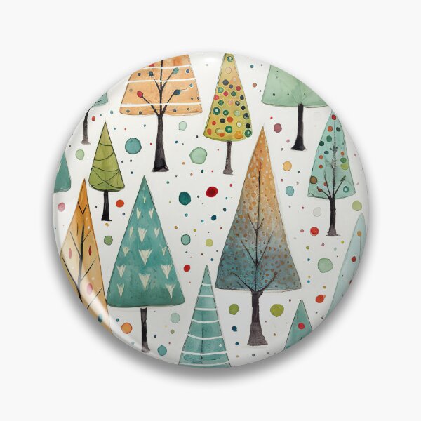 Item preview, Fun colorful line art doodle art Christmas trees art  designed and sold by Inktown.