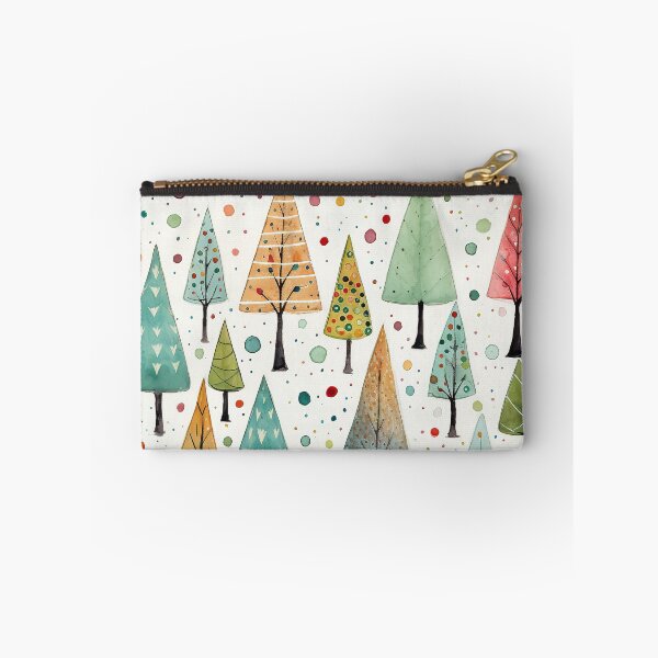 Item preview, Fun colorful line art doodle art Christmas trees art  designed and sold by Inktown.